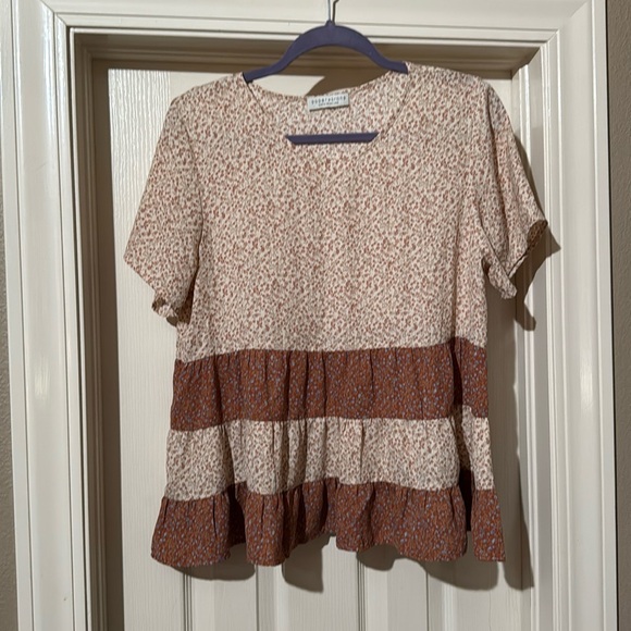 Paper Crane Peplum top Large - Picture 1 of 4